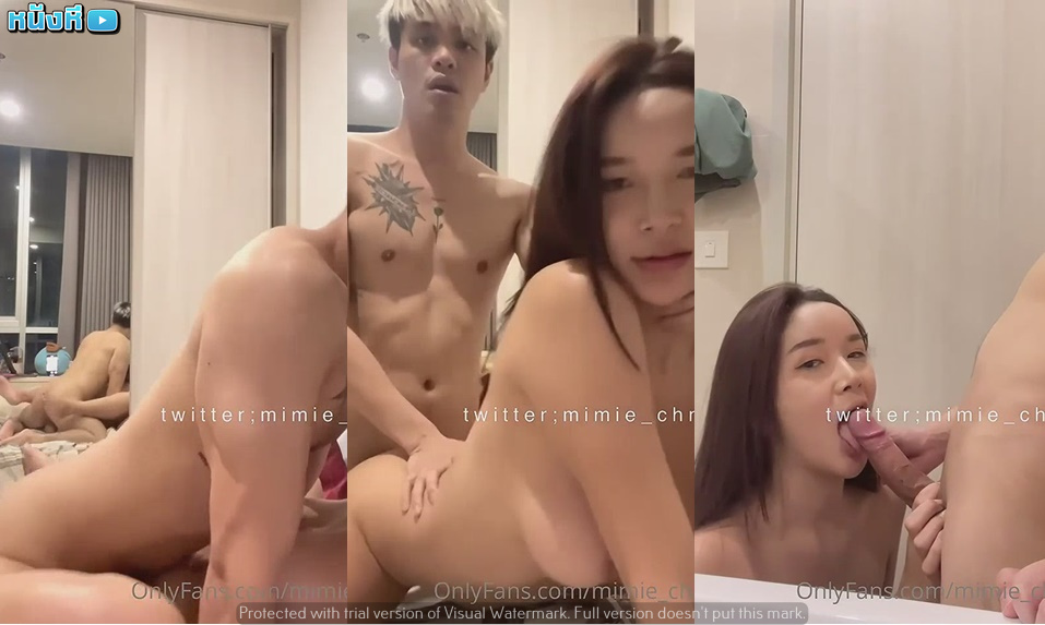 คลิปหลุด Onlyfans mimie_chnt69 น้องมีมี่ถอดชุดเย็ดหีกันคาห้องน้ำ ดูดปากแลกลิ้นเงี่ยนๆ จับโม๊กควยเสร็จยืนซอยหีหน้ากระจกยิกๆ เย็ดหีน้ำแตกพุ่งเต็มพุง